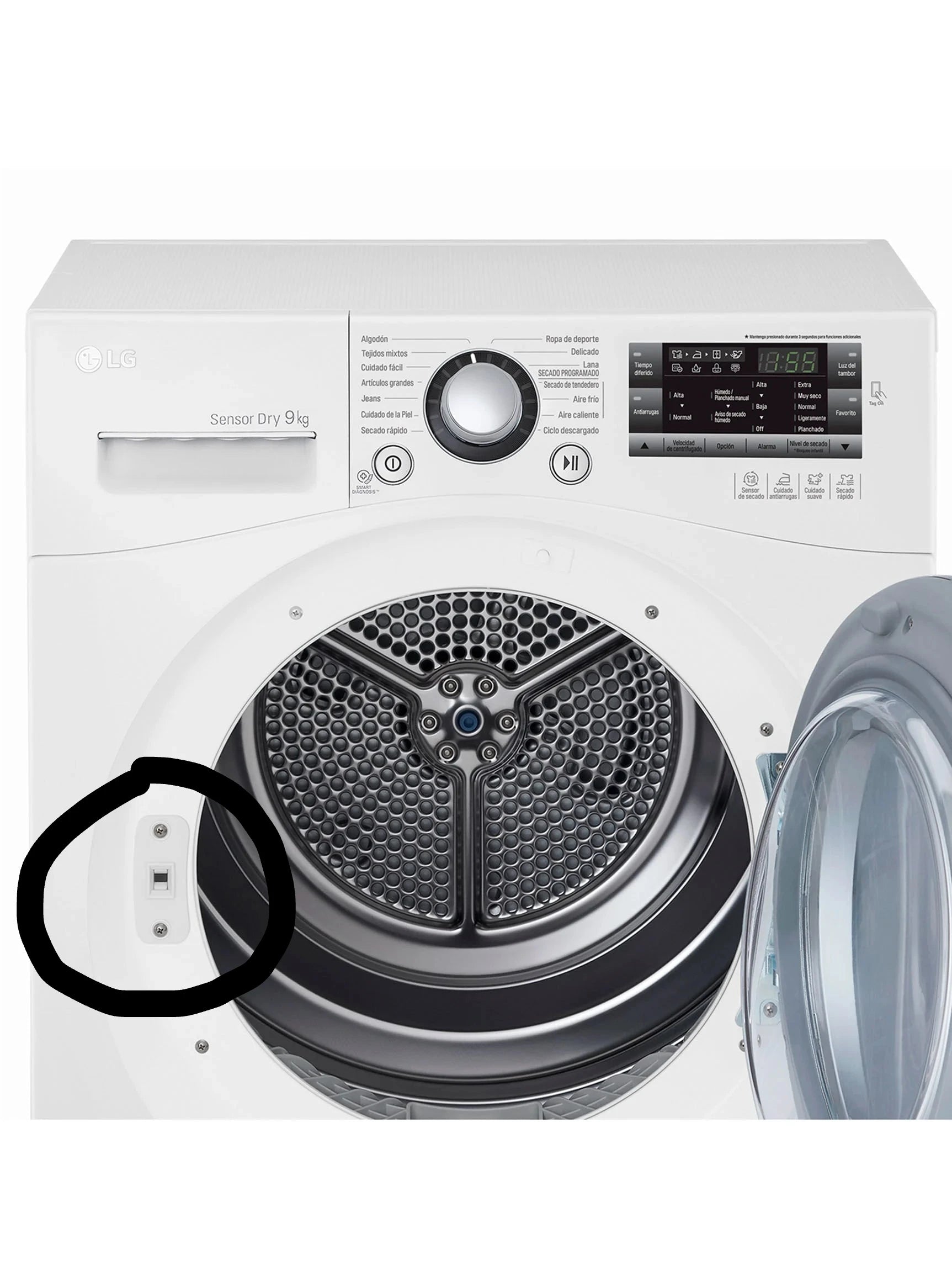 Bloqueador de Puerta para Secadora LG de condensado