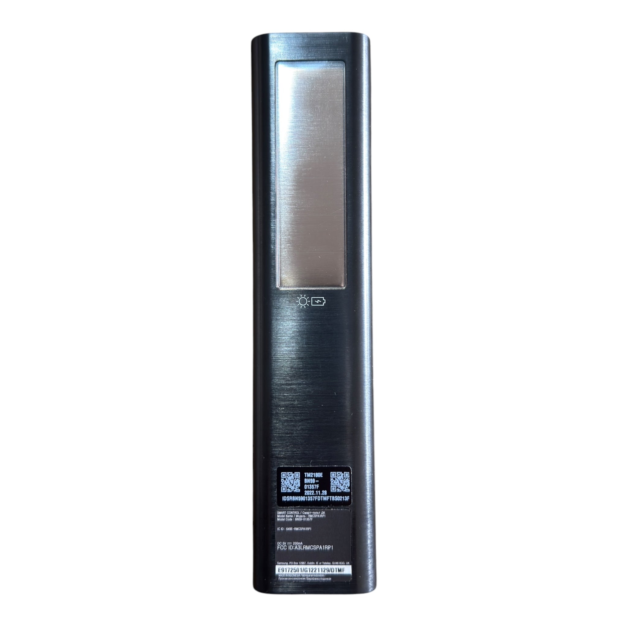 Control remoto TV Samsung con puerto USB y carga solar original (BN59-01357F)